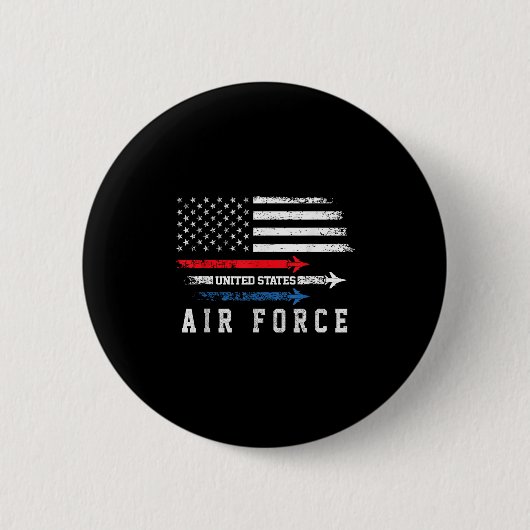 赤白青空軍フロリバーアメリ誇りを持ったカin 缶バッジ (正面)