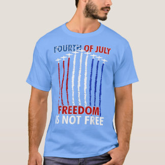 赤白青空軍7月4日USAイ誇りを持ったンデペ Tシャツ