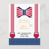 赤白青第4回7月ベビーシャワーサンキューカード ポストカード (正面)