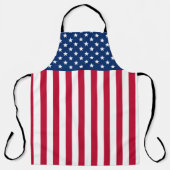 赤白青米国国旗 エプロン (正面)