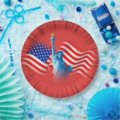 赤白青紙プレート ペーパープレート (パーティー)