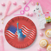 赤白青紙プレート ペーパープレート (パーティー)