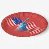 赤白青紙プレート ペーパープレート (アングル)