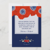 赤白青航海のAnemones 📸写真ありがとう サンキューカード (裏面)