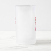 赤白青花愛国的デザイン フロストグラスビールジョッキ (中央)