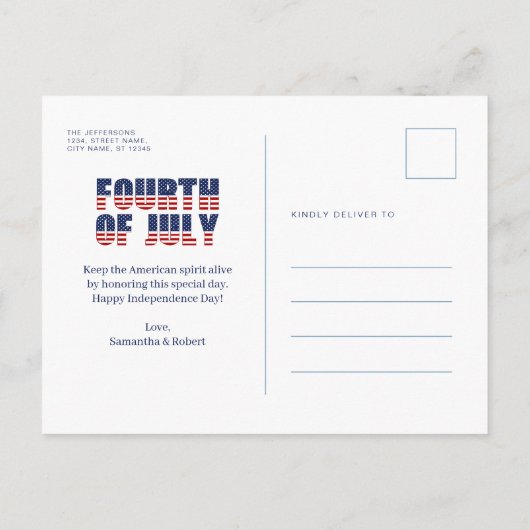 赤白青花火の夜7月4日 シーズンポストカード (裏面)