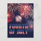 赤白青花火の夜7月4日 シーズンポストカード (正面)