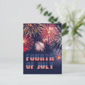 赤白青花火の夜7月4日 シーズンポストカード (スタンド正面)