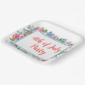 赤白青花7月4日パーティー愛国心 ペーパープレート (傾斜あり)