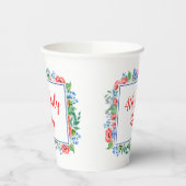 赤白青花7月4日パーティー愛国心 紙コップ (左)