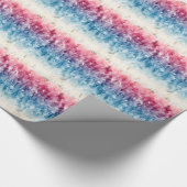 赤白青芸術的アメリカ愛国的デザイン ラッピングペーパー (角)