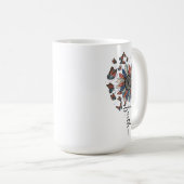 赤白青蝶ひまわり コーヒーマグカップ (正面右)