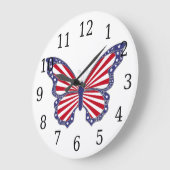 赤白青蝶丸時計 ラージ壁時計 (傾斜)