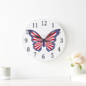 赤白青蝶丸時計 ラージ壁時計 (ホーム)