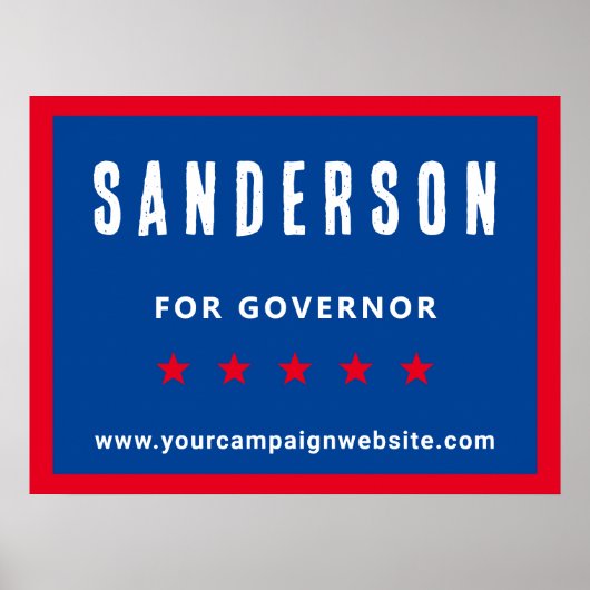 赤白青選挙運動名 ポスター (正面)