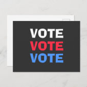 赤白青選挙選挙運動 ポストカード (正面/裏面)