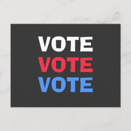 赤白青選挙選挙運動 ポストカード