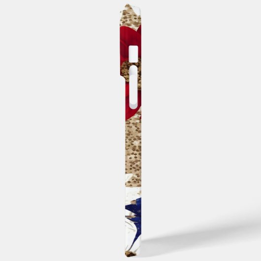 赤白青金ゴールドグリッタールックサンフラワー Case-Mate iPhoneケース (裏面 / 左)