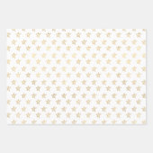 赤白青金ゴールドスターシャインブライト ラッピングペーパーシート (正面2)