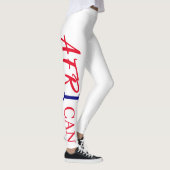 赤白青黒人女性アフリカ系アメリカ人 レギンス (右)