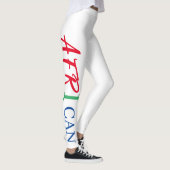 赤白青黒人女性アフリカ・アメリカ レギンス (右)