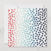 赤白青黒猫の足面白い猫パパ カード (裏面)