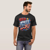 赤白青250愛国記念Tシャツ Tシャツ (正面フル)