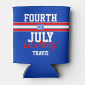 赤白青7月4日カスタム 缶クーラー (正面)