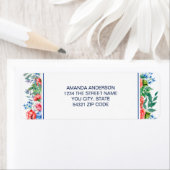 赤白青7月4日パーティー差出人住所 ラベル (インサイチュ)