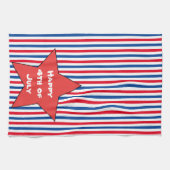 赤白青7月4日 キッチンタオル (横)