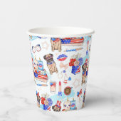 赤白青7月4日PUG DOG 紙コップ (裏面)