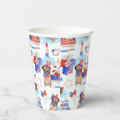 赤白青7月4日PUG DOG 紙コップ (右)