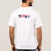 赤白青、そして本当のワシのメンズTシャツ Tシャツ (裏面)