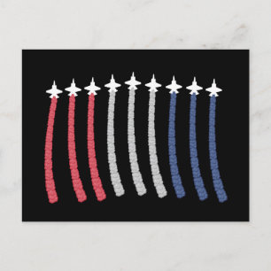 赤白青 アメリカ空軍 フライトオーバー 4th Of July ポストカード