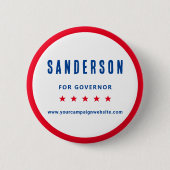 赤白青 アメリカ選挙キャンペーン 缶バッジ (正面)