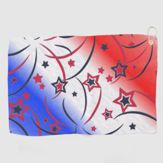 赤白青 ゴルフタオル (横)