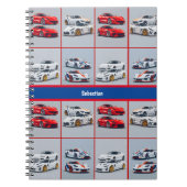 赤白青 スポーティ スポーツカー ティーン ジャーナル (正面)