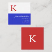 赤白青|モノグラモダンム スクエア名刺 (正面/裏面)