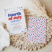 赤白青 星条旗の7月4日パーティー 招待状