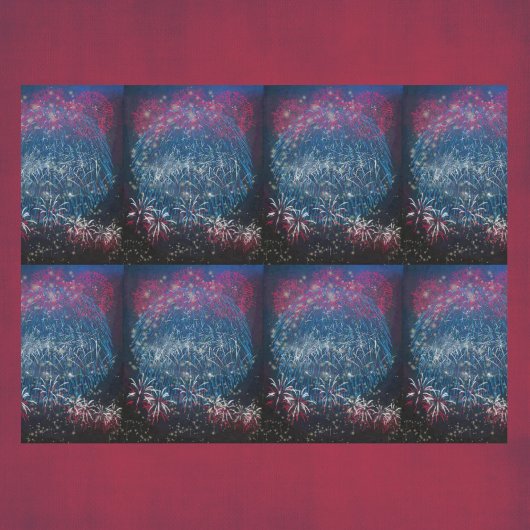 赤白青Fireworksデコページティッシュペーパー 薄葉紙