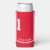 赤白馬付き1サドルクロスカスタム スリム缶クーラー (Seltzer正面)