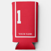 赤白馬付き1サドルクロスカスタム スリム缶クーラー (正面)