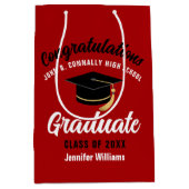 赤白高校卒業カスタム科 ミディアムペーパーバッグ (正面)