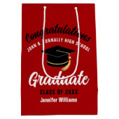 赤白高校卒業カスタム科 ミディアムペーパーバッグ (裏面)