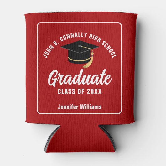 赤白高校卒業カスタム科 缶クーラー (正面)