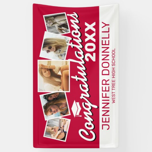 赤白黒おめでとう院生 横断幕 (縦)