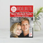 赤白黒のマガジンシェブロンPERSONALIZE 招待状 (スタンド正面)