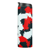 赤白黒の不規則な抽象芸術 タンブラー (回転右)