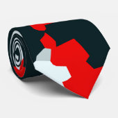 赤白黒の不規則な抽象芸術 ネクタイ (ロール)