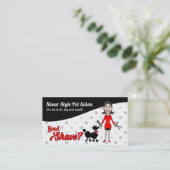 赤白黒ひげそりペットグルーミング 予約カード (スタンド正面)